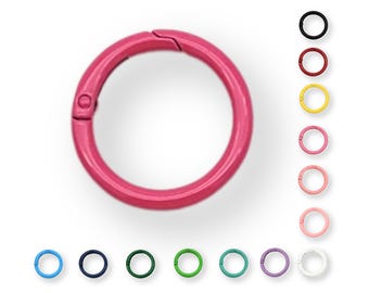 Carabiner ring 25 mm Blue, Light Blue, Green, Poison Green, Mint, Purple, White, Black, Red, Yellow, Pink, Rose, Powder, Noeon Pink - 1 / 5 / 10 pcs.