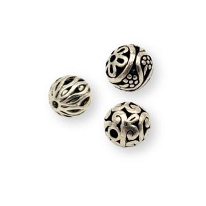 Metal beads round 11 x 11 mm - 5 pieces