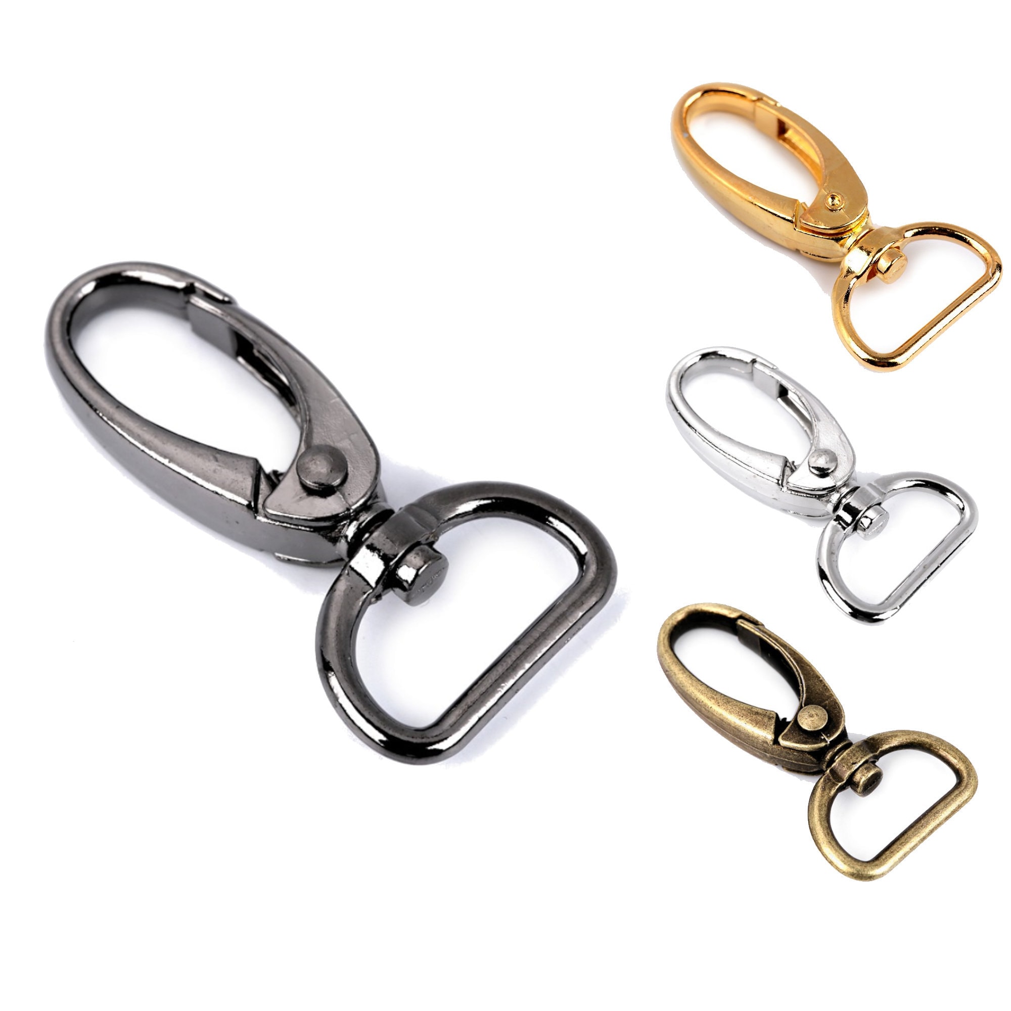 D Ring Swivel Lobster Clasp Keychain Hooks 25mm & 20mm Detachable Lobster  Claw Clasp Macrame Supplies Keyring Making 