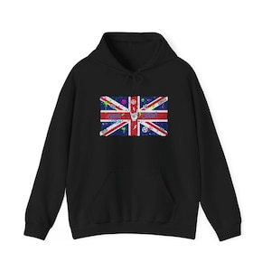British Flag Grunge Hoodie | Hellyeah Culture Trending Fashion