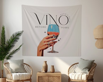Vino Bevor Gelübde Bachelorette Girlande Banner | Weingut Bachelorette Dekor | Weingut Bachelorette Dekorationen | Luxus Bachelorette Banner (80 "x 68 ")"