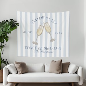Last Toast on the Coast Bachelorette Party Banner | Coastal Bachelorette Welcome Sign | Toast on the Coast Bachelorette Decorations