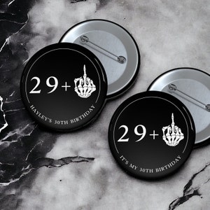 Death to My 20s Button | Funny 30th Birthday Buttons | RIP to My 20's | 30th Birthday Decorations for Her | (Sold Individually)