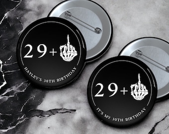 Death to My 20s Button | Funny 30th Birthday Buttons | RIP to My 20's | 30th Birthday Decorations for Her | (Sold Individually)