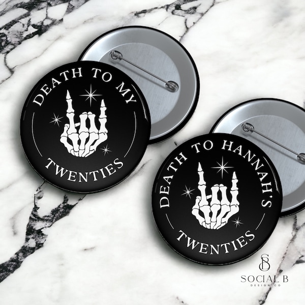 Death to My Twenties Button | 30th Birthday Buttons | RIP to My 20's | 30th Birthday Decorations for Her | (Sold Individually)