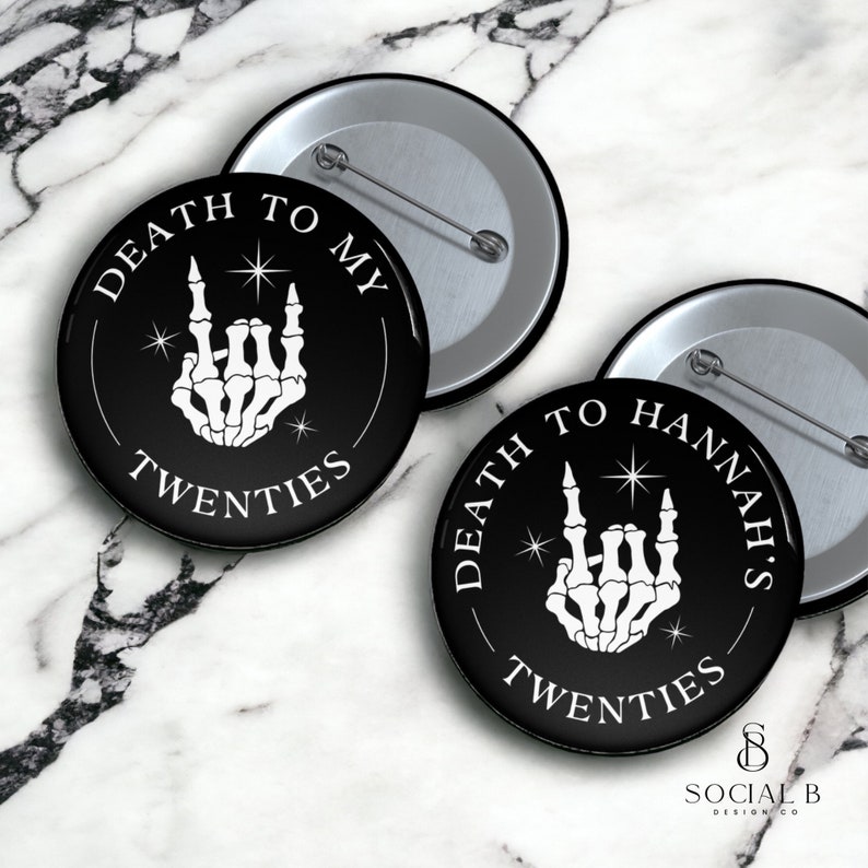 Death to My Twenties Button | 30th Birthday Buttons | RIP to My 20's | 30th Birthday Decorations for Her image 1