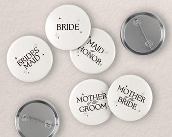 Bachelorette Party Bridesmaids Buttons | Trendy Bridal Party Gifts | Bridesmaid Proposal Gifts | Maid of Honor Gifts