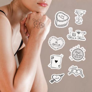 Custom Wedding Temporary Tattoos | Personalized Wedding Temporary Tattoos | Wedding Flash Tattoos