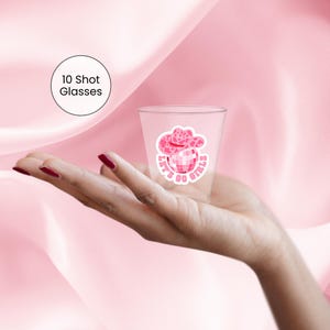 Let&#39;s Go Girls Bachelorette Shot Glasses | Disco Cowgirl Bachelorette Party Favors | Nashville Birthday Decorations (Set of 10)