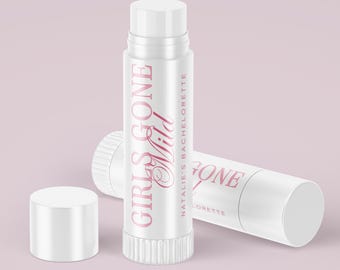 Pink Girls Gone Mild Bachelorette Lip Balm | Girls Gone Mild Party Favors | Spa Bachelorette Favors | Girls Trip Favors