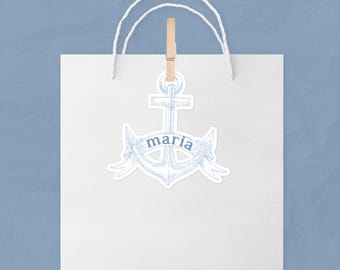 Last Sail Before the Veil Bachelorette Gift Tags | Last Sail Bachelorette Favors | Nautical Bachelorette Decor