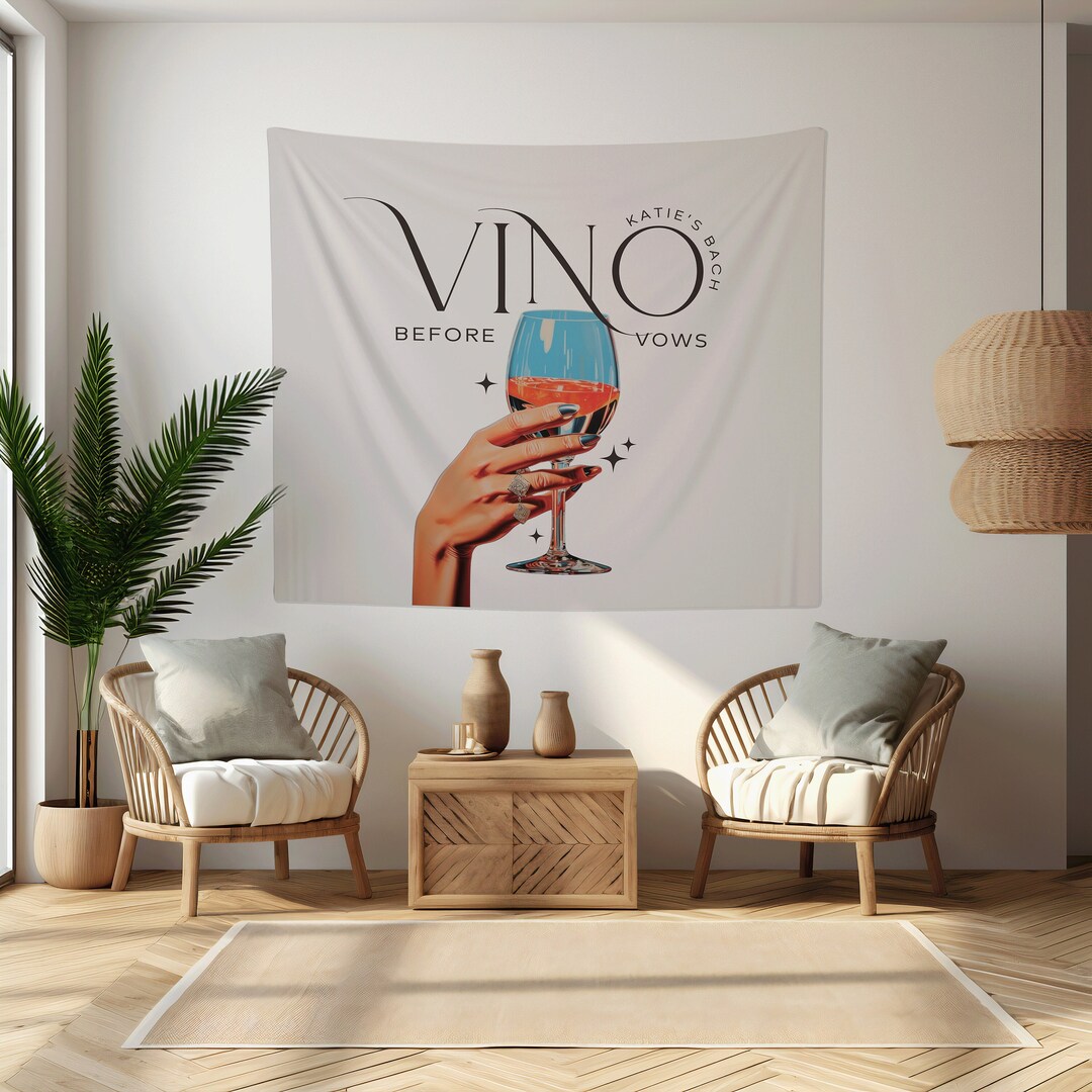 Vino Before Vows Bachelorette Banner | Winery Bachelorette Decor ...