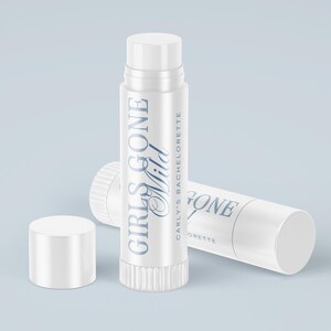 May include: Two white lip balm tubes with a blue and white label that says "Girls Gone Wild" and "Carly's Bachelorette".