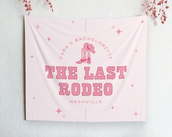Banner laatste rodeo vrijgezellenfeest | Nashville Bachelorette-welkomstbord | Roze cowgirl vrijgezellenfeestversieringen | Vrijgezellin uit Nashville