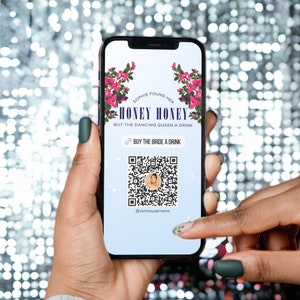 Buy the Bride a Drink Template | Mamma Mia Bachelorette Party Venmo Card | Last Disco Bachelorette Party Decor