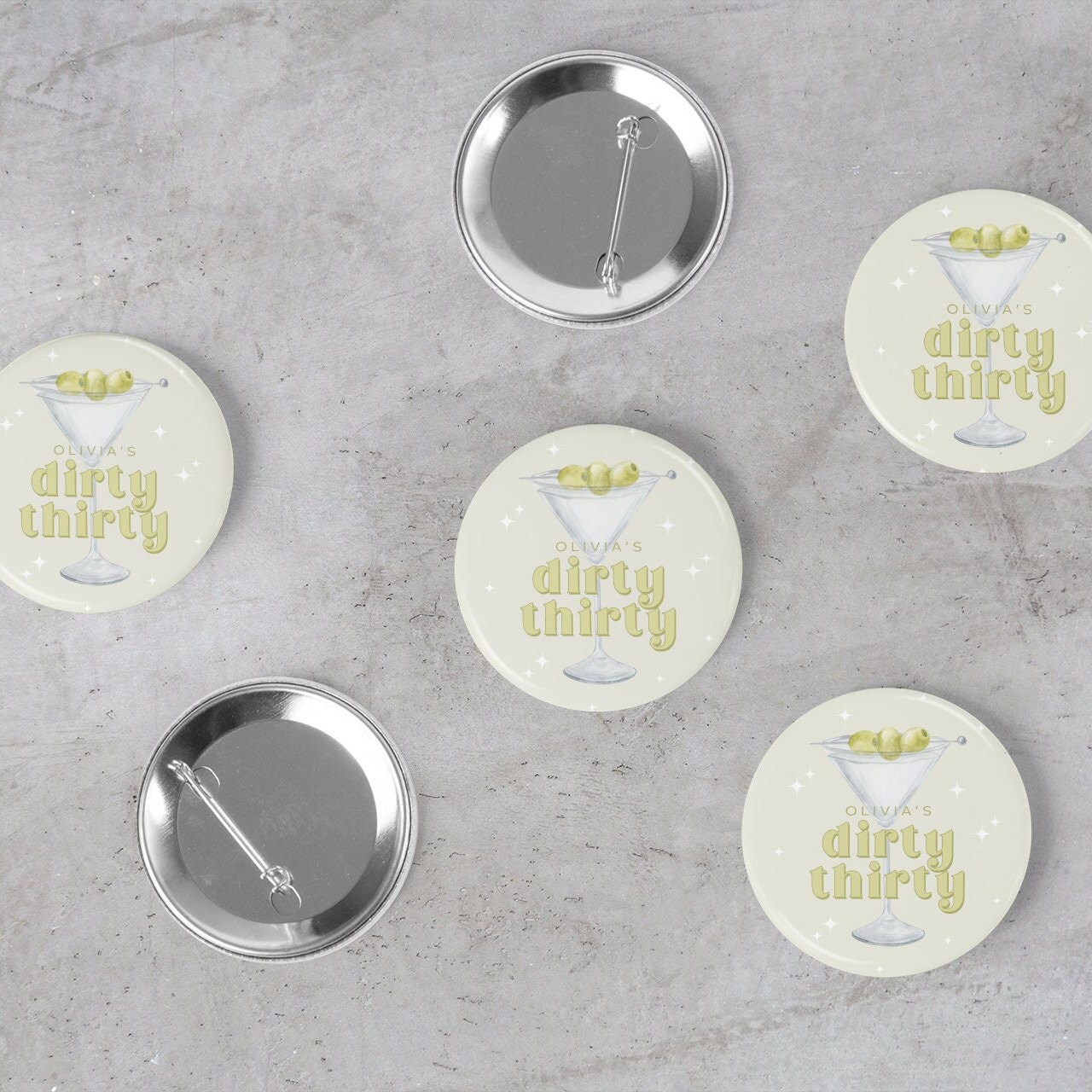 Dirty Thirty Button | Custom 30th Birthday Buttons | 30th Birthday ...