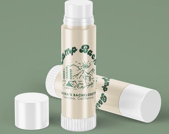 Camp Bachelorette Lip Balm | Camp Bach Favors | Last Trail Before the Veil Bachelorette Party