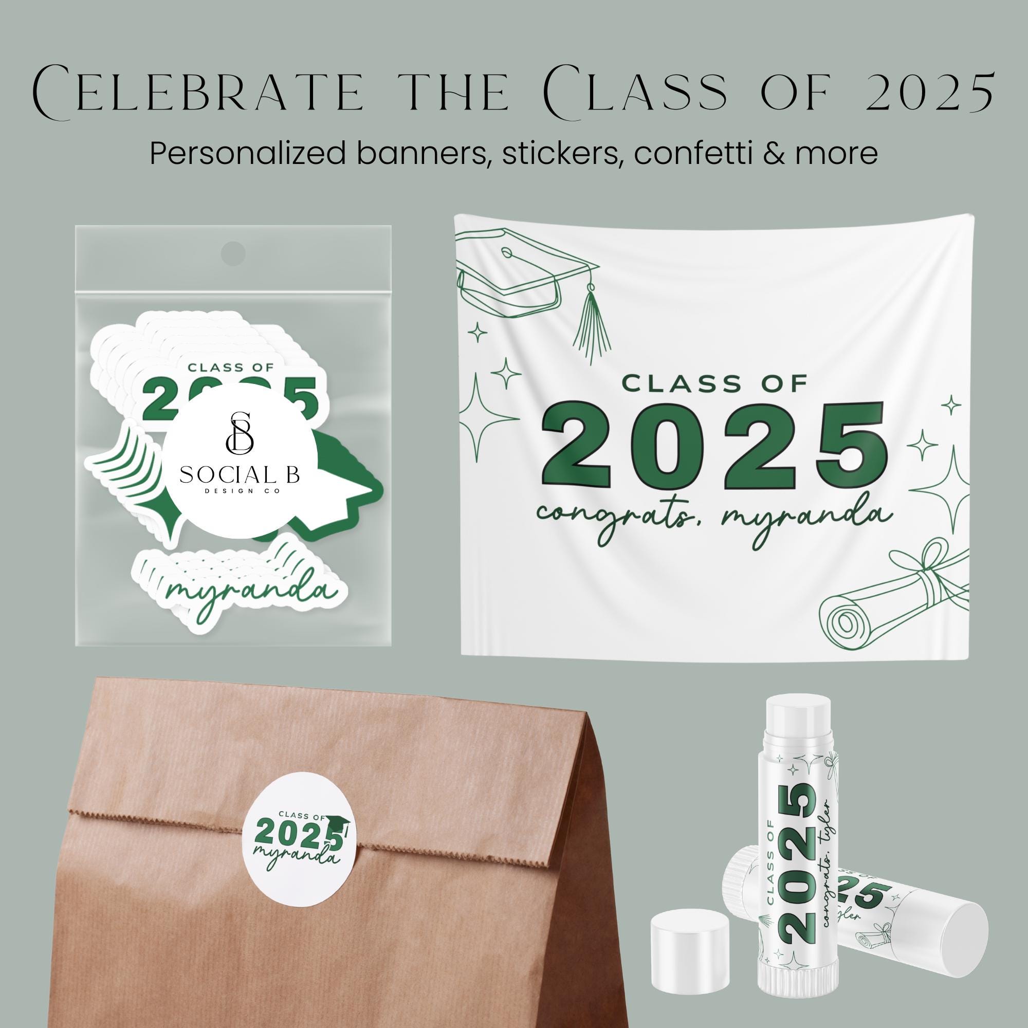 Class of 2025 Graduation Lip Balm | Class of 2025 Grad Party Favors ...