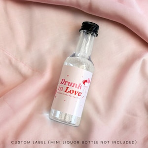 Drunk in Love Bachelorette Shooter Labels | Drunk in Love Bachelorette Favors | Cupid Bachelorette Party | Mini Liquor Bottle Labels