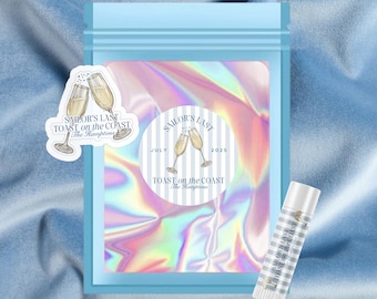 Last Toast on the Coast Bachelorette Recovery Kit Bag | Coastal Bachelorette Hangover Kit | Last Toast on the Coast Bachelorette Favors