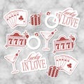 Lucky in Love Bachelorette Confetti | Lucky in Love Bachelorette Decorations | Casino Bachelorette Party | Vegas Bachelorette (70 Pieces)