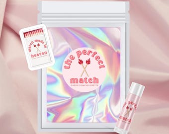 The Perfect Match Bachelorette Recovery Kit Bag | Match Made in Heaven Hangover Kit | Perfect Match Bachelorette Favors