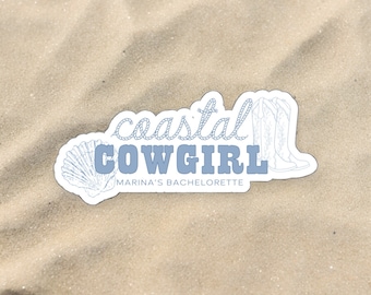 Coastal Cowgirl Bachelorette Party Stickers | Coastal Cowgirl Bachelorette Party Favors | Beach Bachelorette Favors
