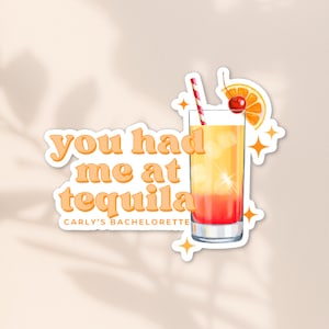 Tequila Sunrise Bachelorette Aufkleber | Tequila Junggesellinnenabschied | Letztes Fiesta Junggesellinnenabschied