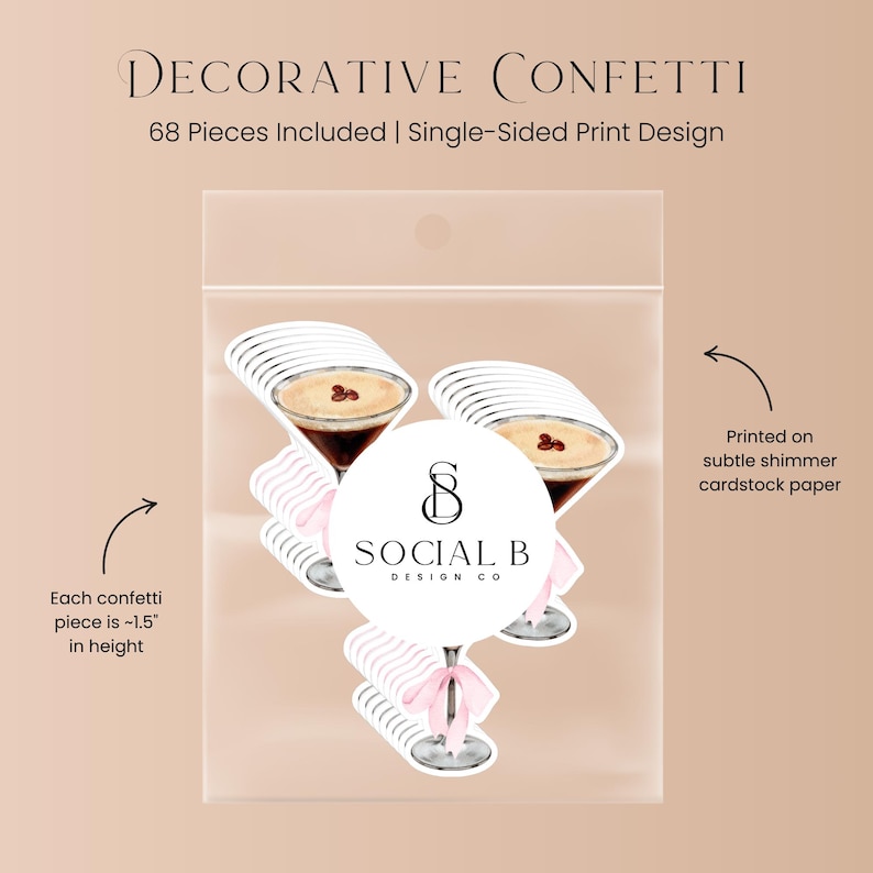 Espresso Martini Table Scatter | Espresso Martini Party Decor