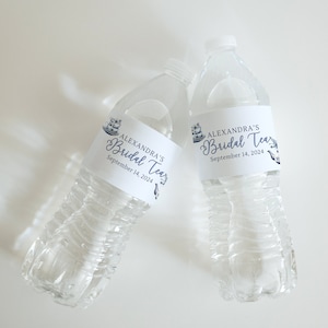 Tea Party Bridal Shower Water Bottle Labels | Tea Party Bridal Shower Favors | Tea Party Bridal Shower Decor | Bridal Tea (8&quot;x1.9&quot;)