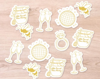 彼女はハニーコンフェッティを見つけました | ハニーブライダルシャワーデコレーション | ハニーテーマの独身パーティーデコレーション（70ピース）