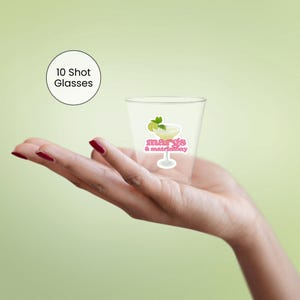 Margs and Matrimony Bachelorette Shot Glasses | Margs and Matrimony Bachelorette Favors | Margarita Bachelorette Favors (Set of 10)