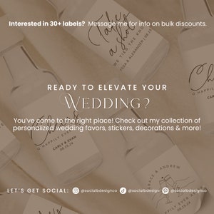 Ready to elevate your wedding? Check out my collection of personalized wedding favors, wedding stickers, wedding decorations & more!

Social B Design Co.