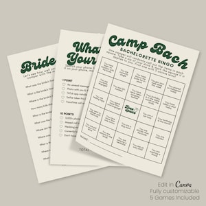 Jogos de despedida de solteira do Camp Bach | Jogos de despedida de solteira em cabine | Jogos para despedida de solteira | Jogos de despedida de solteira para impressão