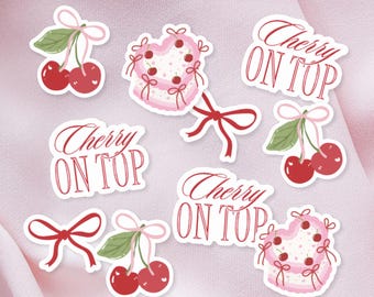 Confeti "She's the Cherry on Top" / Decoración para despedida de soltera "She's the Cherry on Top" / Decoraciones de cumpleaños con temática de cerezas / Fiesta de cumpleaños con temática de cerezas (70 piezas)