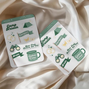 Camp Bach Sticker Sheets | Last Trail Before the Veil Bachelorette Favors | Camp Bachelorette Favors | Camp Bachelorette Stickers