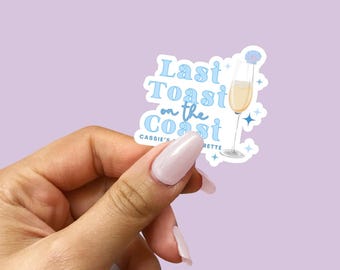 Pegatinas para despedida de soltera "El último brindis en la costa" / Recuerdos para despedida de soltera en la costa / Decoraciones para despedida de soltera "El último brindis en la costa"