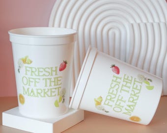 Frisch vom Markt Brautduschen-Tassen | Obst-Thema Brautparty | Frisch aus dem Markt Brautduschen Favors