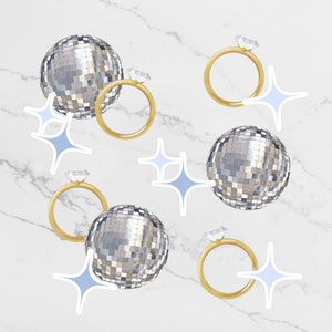 Last Disco Bachelorette Confetti | Disco Bachelorette Decorations | Disco Ball Decorations (70 Pieces)