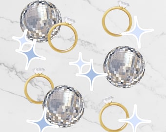 Last Disco Bachelorette Confetti | Disco Bachelorette Decorations | Disco Ball Decorations (70 Pieces)
