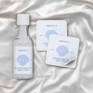Beach Bachelorette Shooter Labels | Coastal Bachelorette Favors | Last Toast on the Coast Bachelorette | Mini Liquor Labels