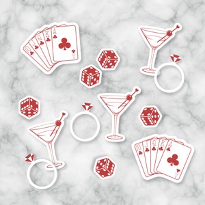 Coriandoli per addio al nubilato Lucky in Love / Decorazioni per addio al nubilato Lucky in Love / Addio al nubilato al casinò / Addio al nubilato a Las Vegas (75 pezzi)