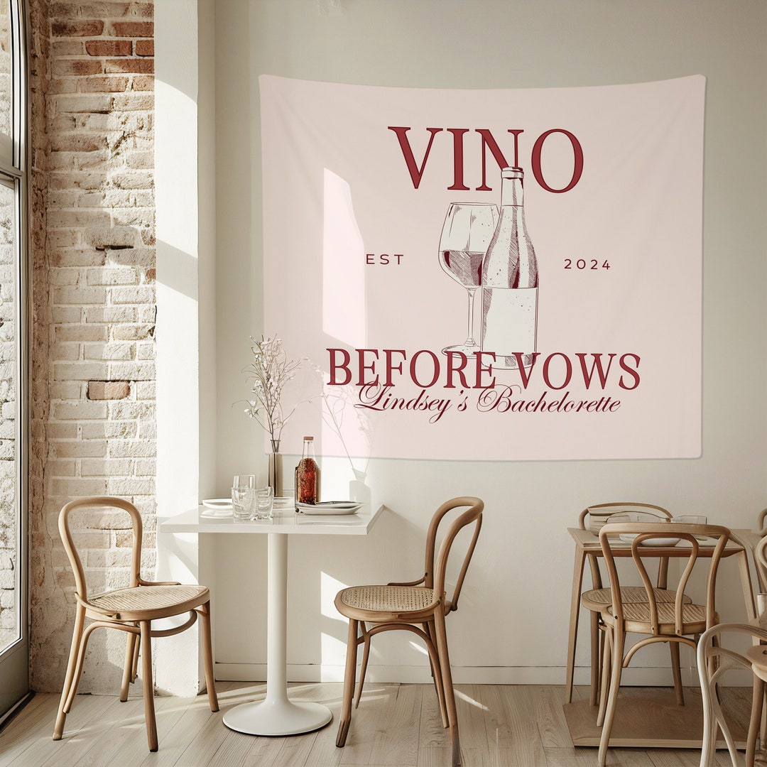 Vino Before Vows Bachelorette Party Banner | Winery Bachelorette ...