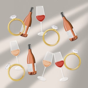 Vino Before Vows vrijgezellenfeest confetti | Vrijgezellenfeestdecoraties wijnmakerij | Vino Before Vows-decor (75 stuks)