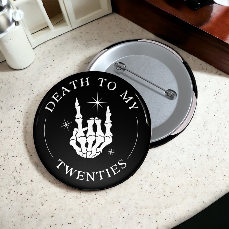 Death to My Twenties Button | 30th Birthday Buttons | RIP to My 20's | 30th Birthday Decorations for Her image 2