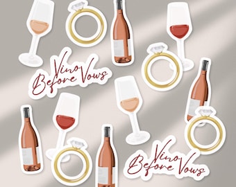 Vino Before Vows Bachelorette Confetti | Winery Bachelorette Decorations | Vino Before Vows Decor (70 Pieces)