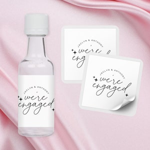 Engagement Party Shooter Labels | Custom Engagement Party Favors