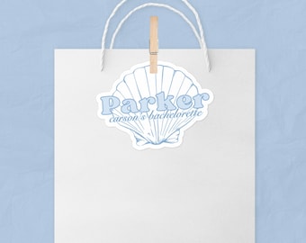 Etiquetas de regalo de despedida de soltera con conchas marinas / Recuerdos de despedida de soltera de Last Toast on the Coast / Decoración de despedida de soltera en la playa / Despedida de soltera It's a Shore Thing