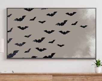 Samsung Frame TV Halloween Art, Bat Art, Spooky Art, Fall Frame TV Art, Digital Download, Instant Download