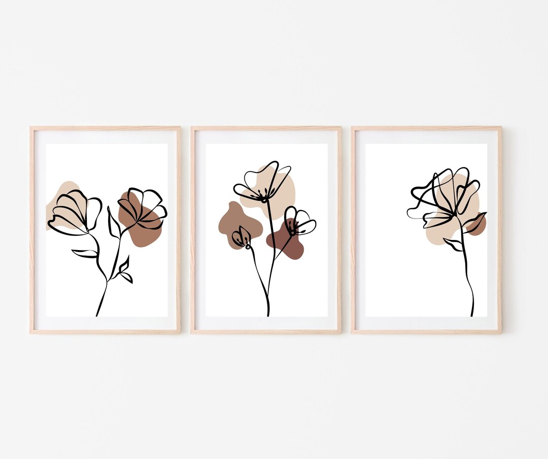 Minimal Wall Art Set of 3, Print Sets, Minimalist Art, Wall Decor ...